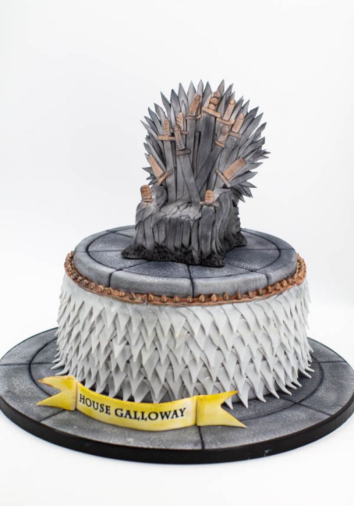 Game of Thrones Sculpted Iron Throne Grooms Cake