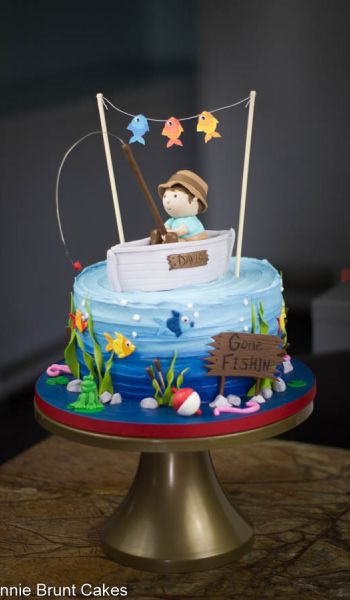 Gone Fishin Birthday Cake
