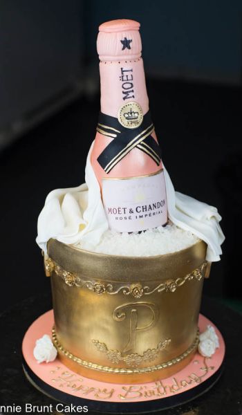 Sculpted Champagne Bucket Birthday Cake