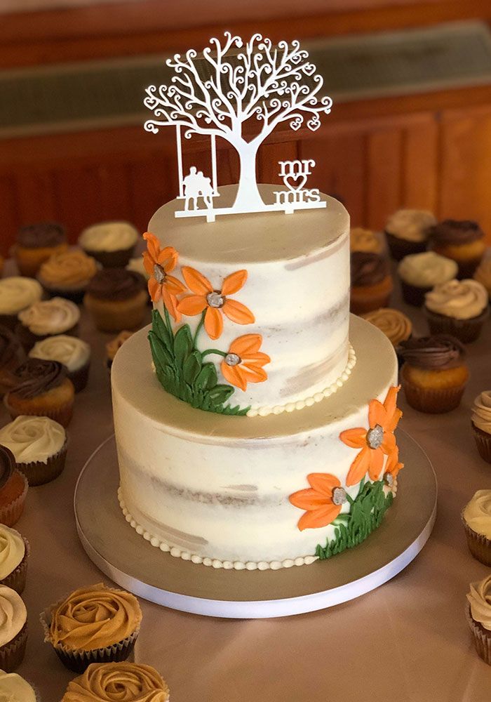 Micro Wedding Cake And Cupcakes