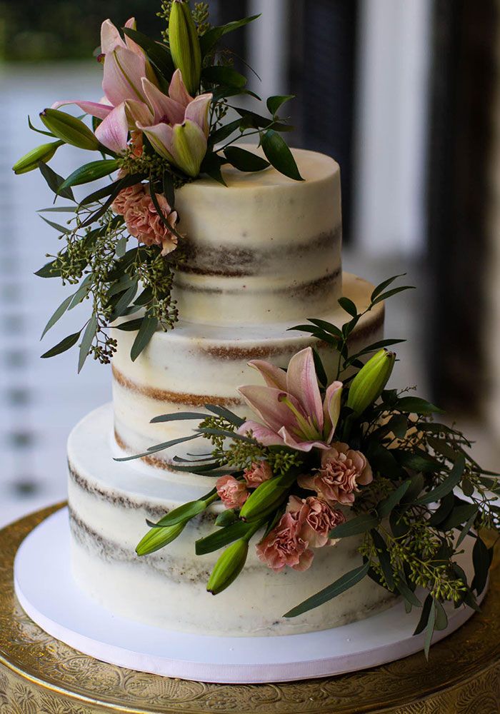 Micro Wedding Cake Fresh Flowers