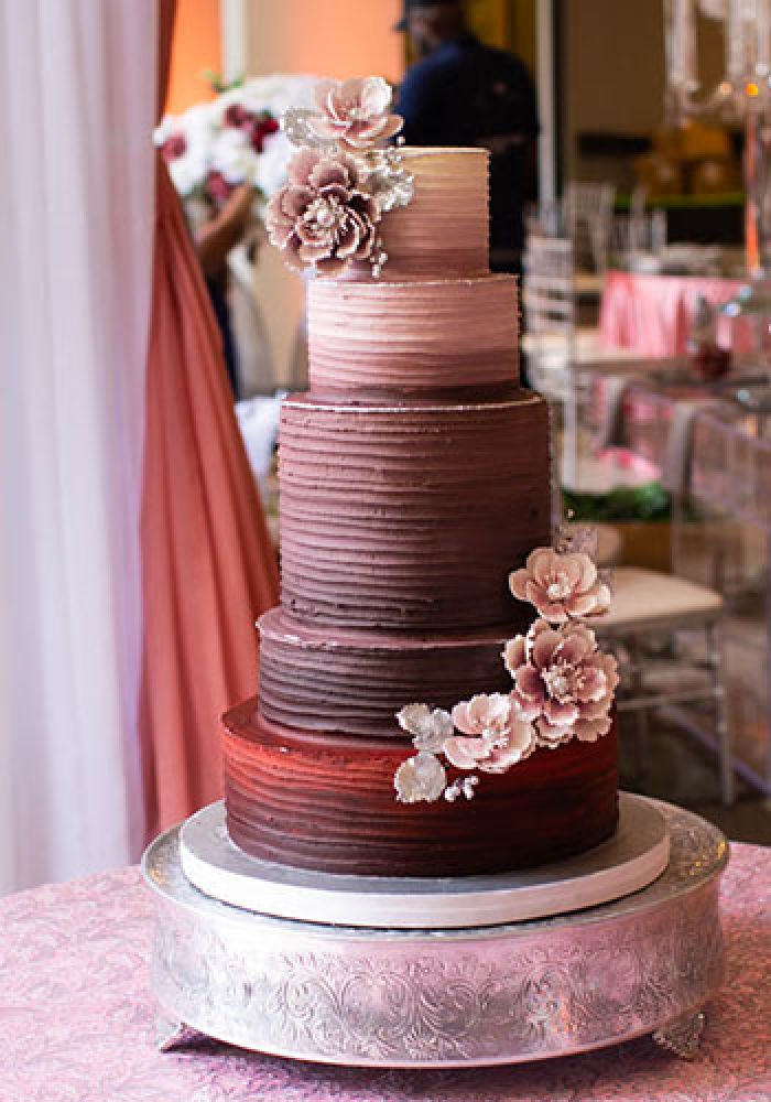 Plum Wedding Cake