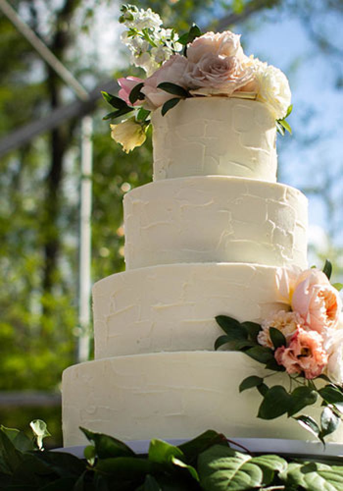 Stucco Style Wedding Cake